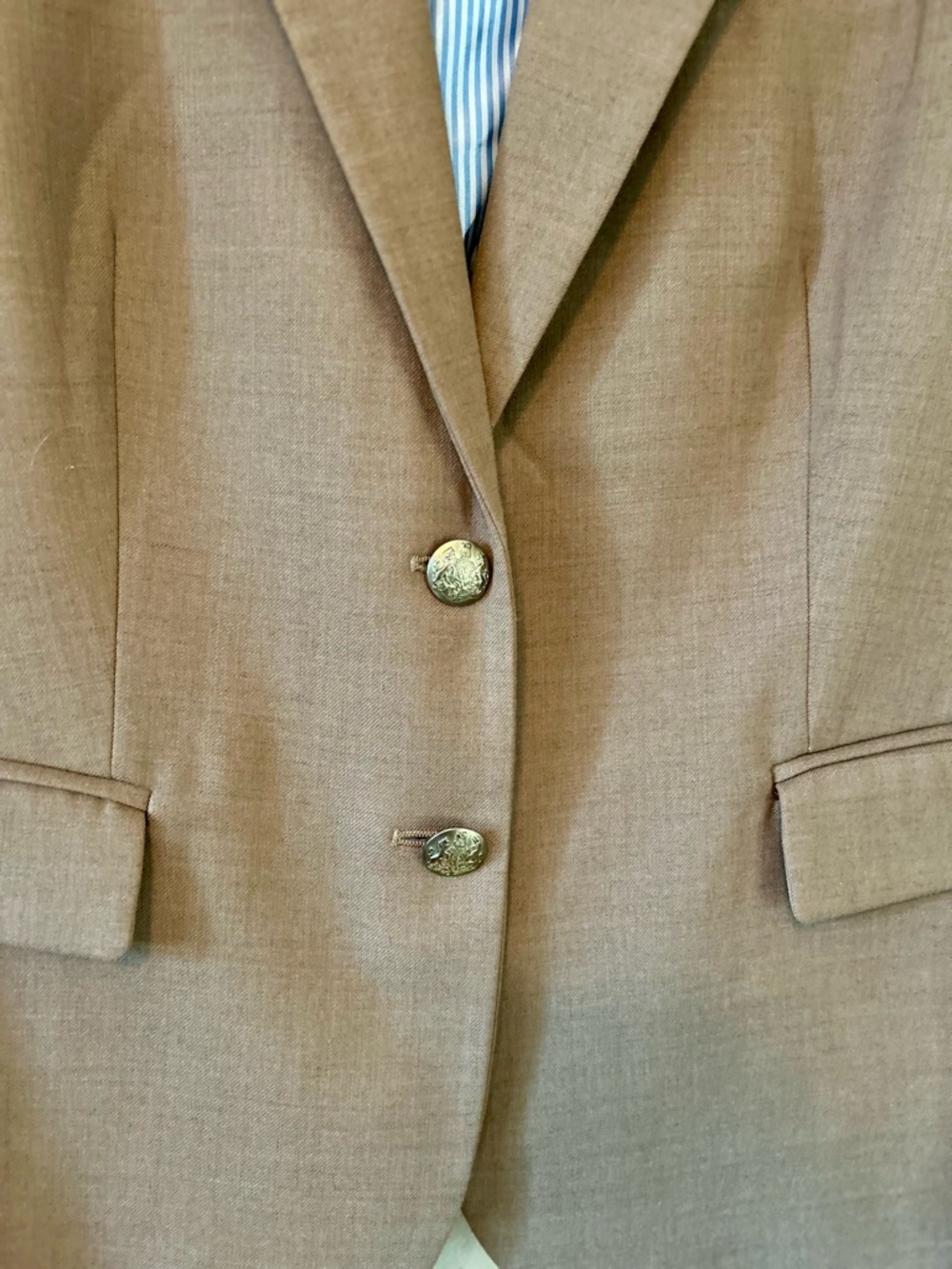 J.Crew Original Schoolboy Tailored Wool Blazer - Camel-Size 14 Career Preppy - Picture 8 of 9